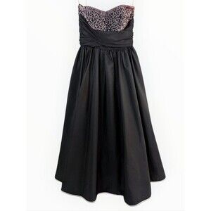 Mike Benet Formals Vintage Holiday Party Dress 80s Black